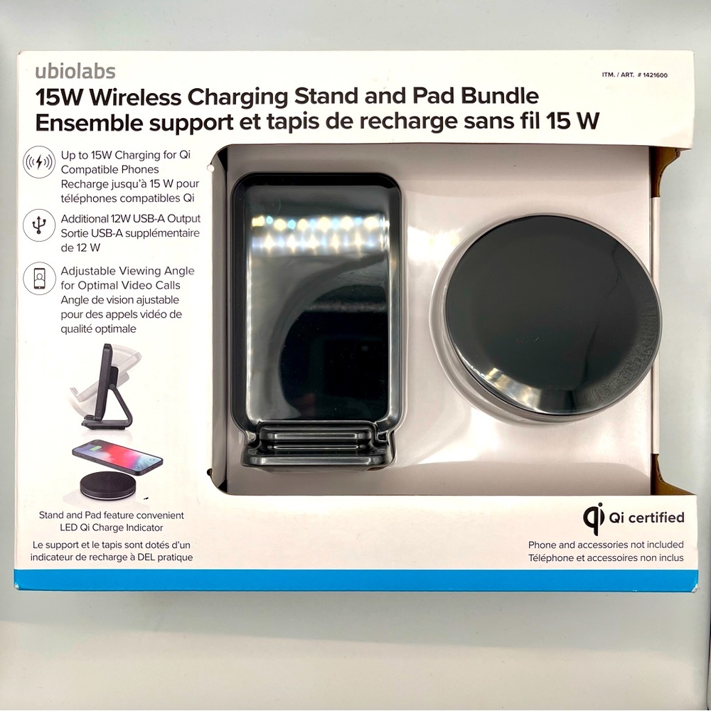 BNIB WIRELESS CHARGING STAND AND PAD BUNDLE